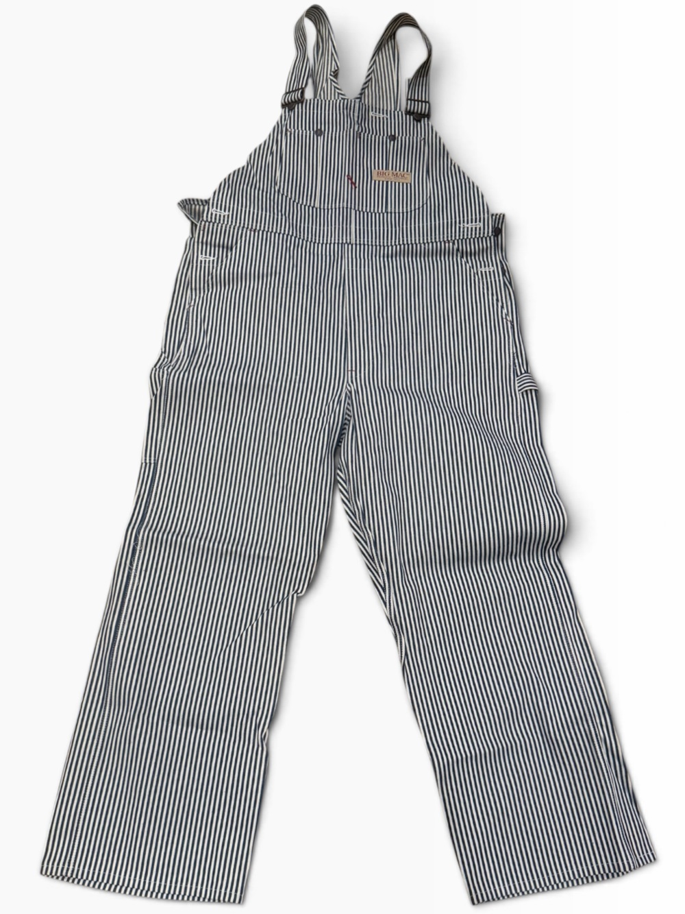 Vintage BIG MAC JCPenney Hickory Stripe Bib Overalls 42x30 USA Deadstock NOS